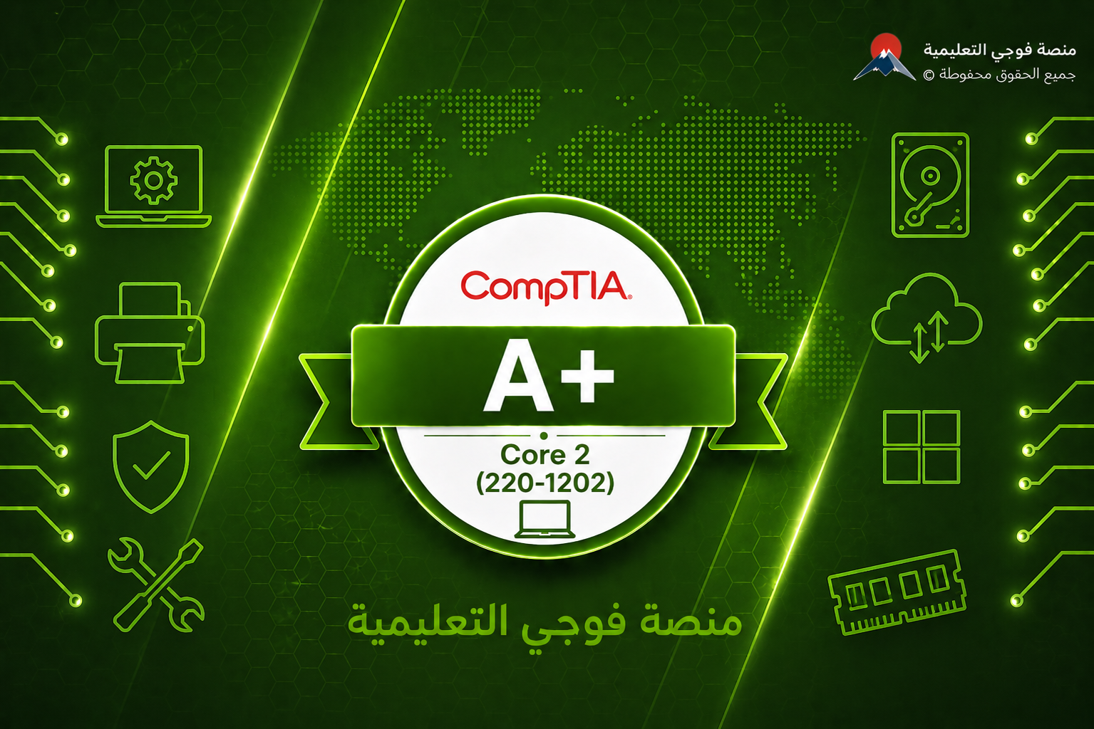 اختبار شهادة صيانة الحاسب A+ Core 2 (220-1202)